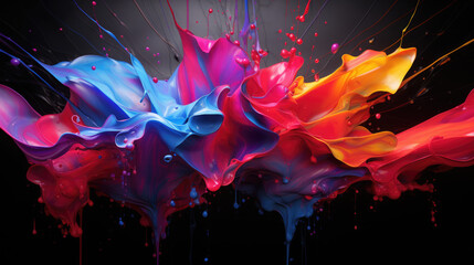 Wall Mural - Impactful and inspiring artistic colourful explosion of paint energy	
