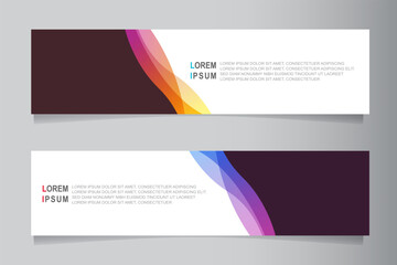 Fototapete - Vector abstract banner design web template, banner header