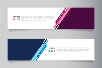 Fototapete - Vector abstract banner design web template, banner header