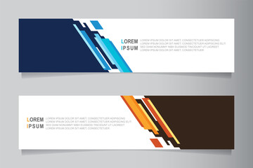 Vector abstract banner design web template, banner header