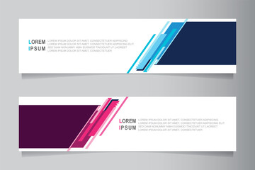 Fototapete - Vector abstract banner design web template, banner header