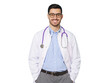 © Damir Khabirov - Handsome doctor, showing confident smile, ready to help patients with health problems