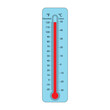 © Udayakumar - Thermometers scale. temperature icon. Fahrenheit and Celsius scales. Measuring equipment for weather temperature. vector isolated illustration