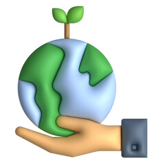 Wall Mural - sustainable 3D style icon