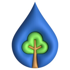 Wall Mural - water 3D style icon