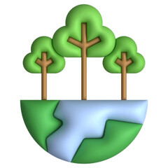 Wall Mural - environment 3D style icon
