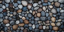 Stone Fragment Pattern Mosaic Background. AI Generated,