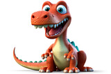 a funny and cute 3d dinosaur