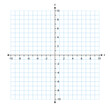 The blank system graph in two dimensions. Rectangular orthogonal coordinate plane with axes X and Y on squared grid. Math scale template. Vector  isolated on white background.
