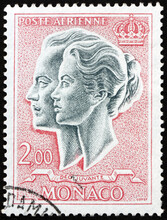 Postage Stamp Monaco 1966 Rainier III, Prince Of Monaco And Princess Grace