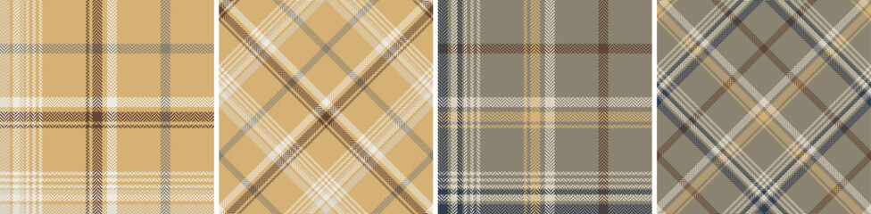 Wall Mural - Check plaid set seamless pattern.