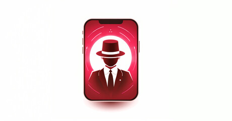 a smartphone hacking illustration