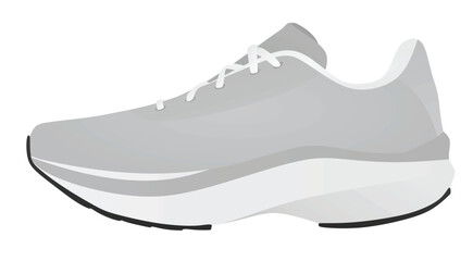 Poster - Grey canvas sneaker. vector illustration