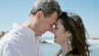 © Krakenimages.com - Senior man and woman couple smiling confident standing together at seaside