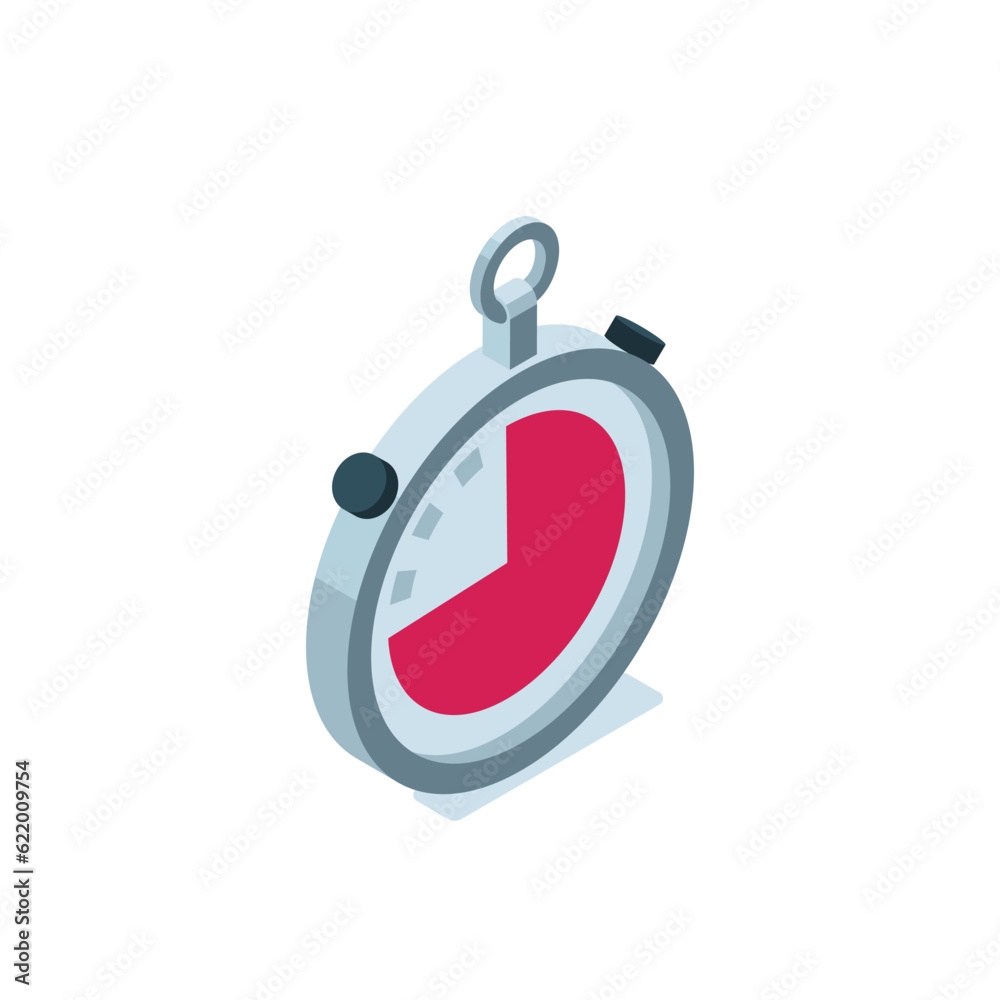 Vector de Stock isometric stopwatch icon in black color on a white ...