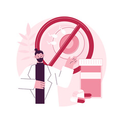Poster - emergency contraception abstract concept vector illustration. hormonal contraception, emergency cont