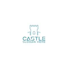 Poster - Castle logo template isolated on white background