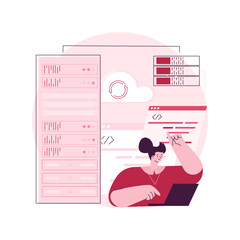 Poster - big data analytics abstract concept vector illustration. big data mining, automated analytics system