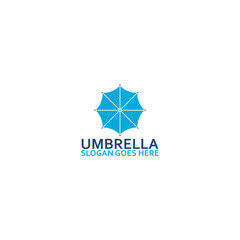 Sticker - Umbrella Logo Design Template isolated on white background