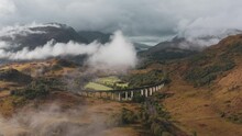 Glenfinnan Viaduct View With Moving Clouds (graded)