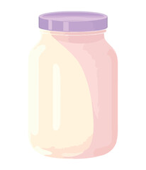 Sticker - Fresh organic milk in jar, gourmet meal