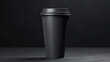 coffee cup isolated on black