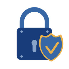 Aufkleber - Internet security Concept for web page, cyber security. Big padlock with shield. Vector illustration