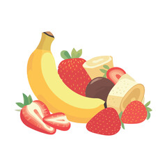 Canvas Print - sweet fresh fruits include banana