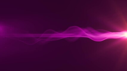 Wall Mural - Beautiful abstract wavy lines technology backdrop magenta pink digital particles effect as corporate concept used for visuals, vj, presentations as a motion background, seamless loop