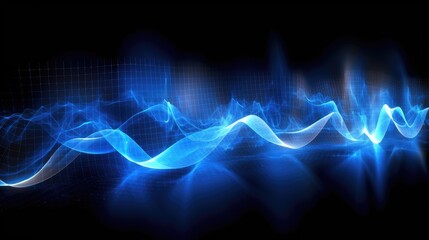 Wall Mural - Blue Wave Technology Information Background