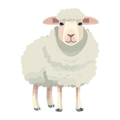 Sticker - Cute lamb farm animal icon design