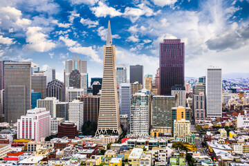 Wall Mural - San Francisco, California, USA Skyline.