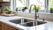 close-up of a kitchen sink .Generative AI. 