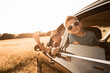 © kieferpix - Family road trip smiling mother son enjoying a sunshine vacation