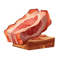 Canvas Print - Freshly cooked pork steak, a gourmet delight