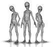 © Designpics - 3D render of a group of aliens