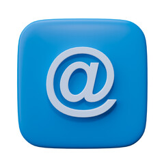 Poster - Email address icon logo communication isolated on transparent background. Email address and contact. 3D rendering
