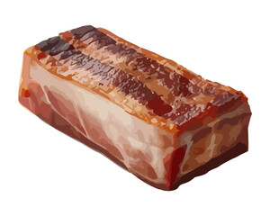Canvas Print - Freshly grilled pork slice icon