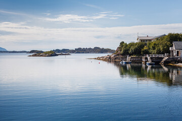 Sticker - Beautiful view on nowegian fjords. Tranquil scene.