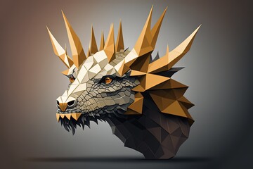 Wall Mural - Abstract dragon. In style of vector illustration. Generative AI. Generative AI