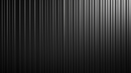 Wall Mural - Black corrugated metal texture surface or galvanized steel background. Generative ai.