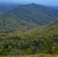 Sticker - Altay mountains in beauty day, Siberia, Russia