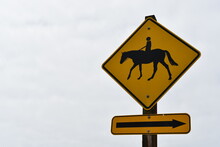 Horse Crossing Sign.