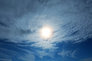 Poster - Clouds on a beautiful sky photographed close up