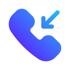 Canvas Print - incoming call gradient fill icon