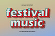 © Resist - Festival Music Editable Text Effect 3D Emboss Gradient Style
