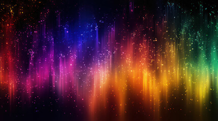 Rainbow background.  Colorful desktop PC.