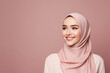 © ruang - Young Muslim woman wearing hijab smiling with copy space