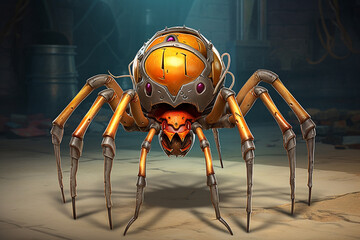 spider robot machine technology illustration