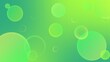 canvas print picture - Abstract bubble neon background it glowing wavy line. green wallpaper.